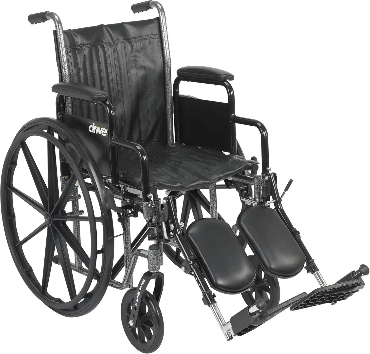 Drive Medical Silver Sport 2 Wheelchair 20' Wheelchair w/ elevating leg rests - Ardent Medical Supply