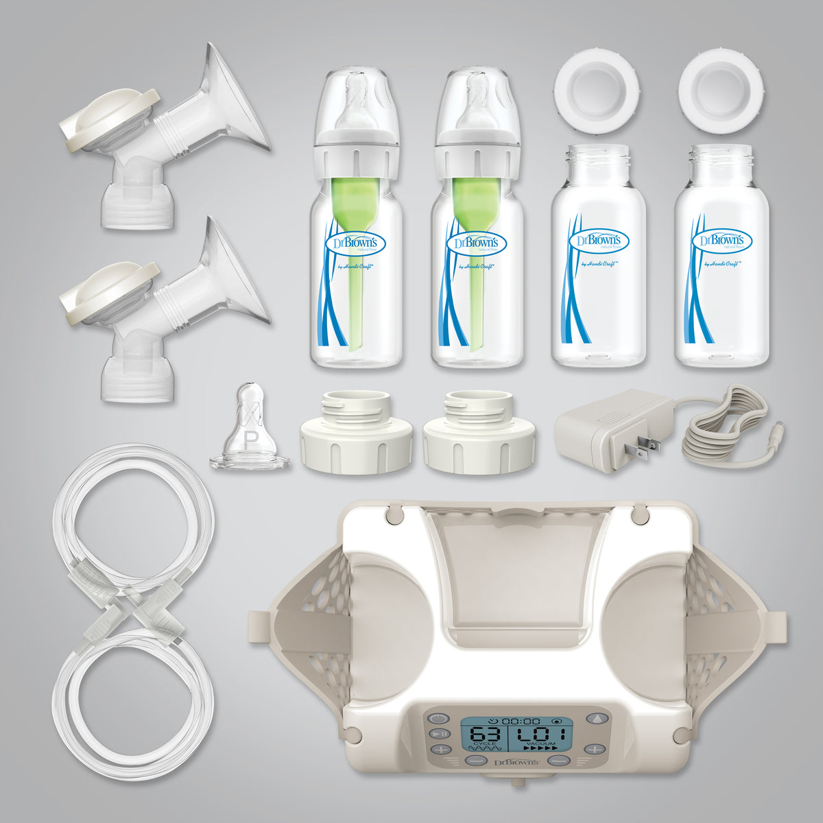 Dr Brown's Customflow Double Electric Quiet Breast Pump with SoftShape Silicone Shield