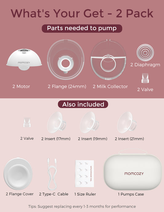 MomCozy All-in-one M5 Wearable Breast Pump -